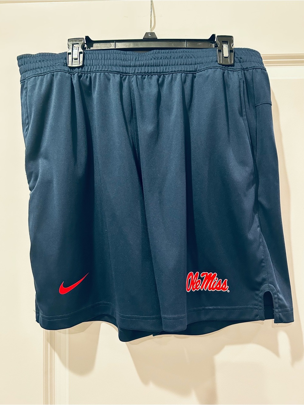 Ole Miss Nike Navy Athletic Shorts with Red Logos, Men’s L